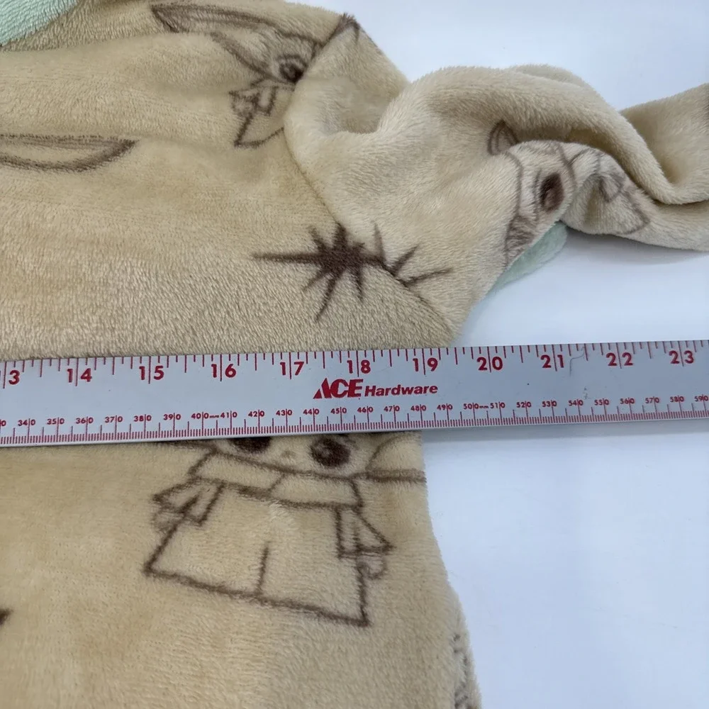 Disney Lucas Film Baby Yoda Pajamas Womens S 4-6 Fleece Costume One Piece PJs - Picture 9 of 10